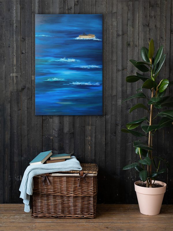 "Blue Water" - Canvas Print of an original oil painting by Tammy Carmona
